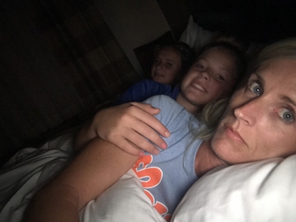 Sharing a bed at the hotel!